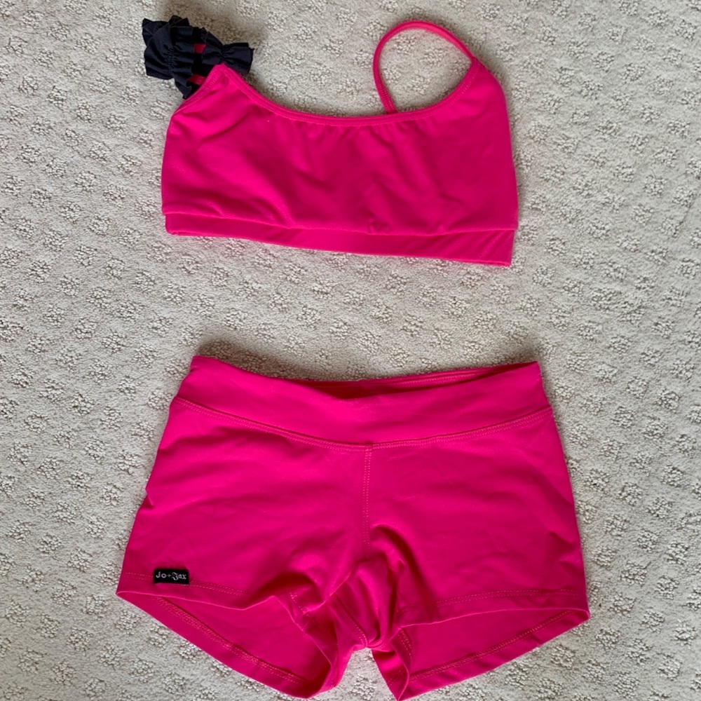 Jo + Jax Pink Ruffle Set (small top-petite shorts)